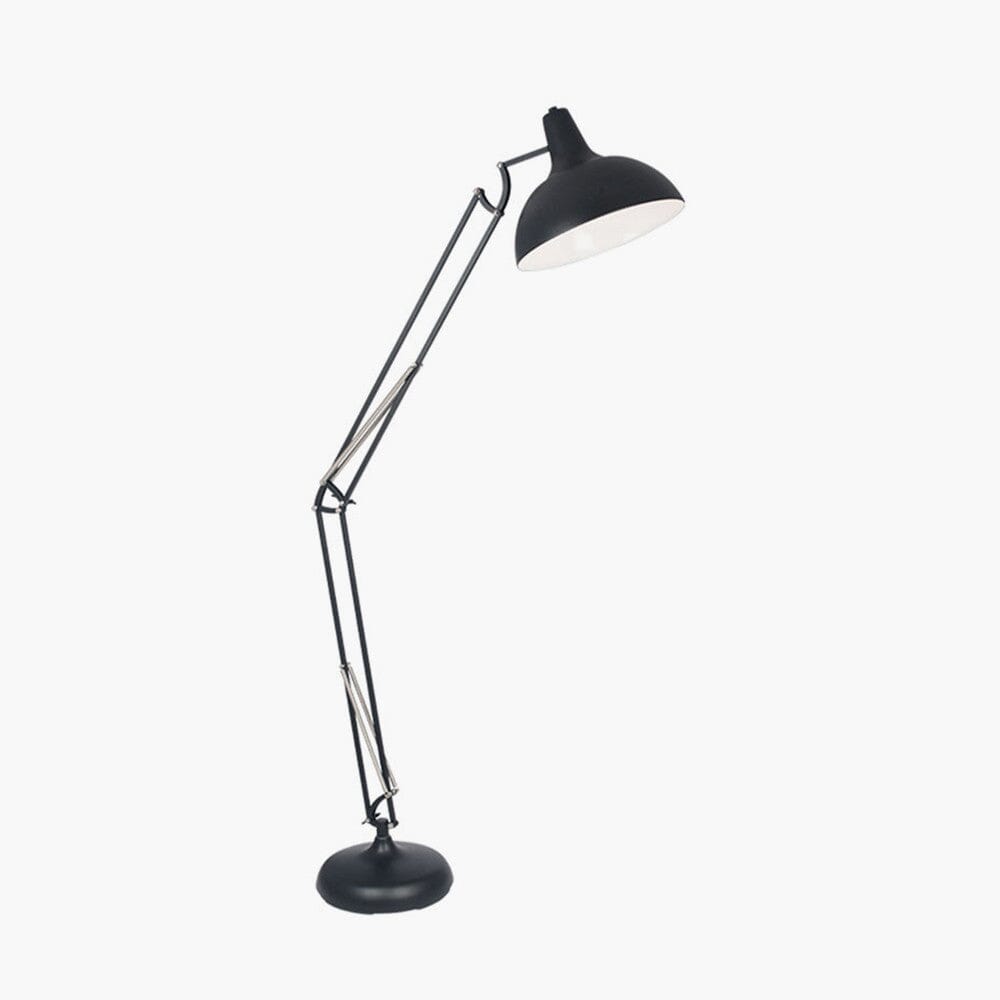 Matt Black Metal Task Floor Lamp Floor Lamp Black & Copper