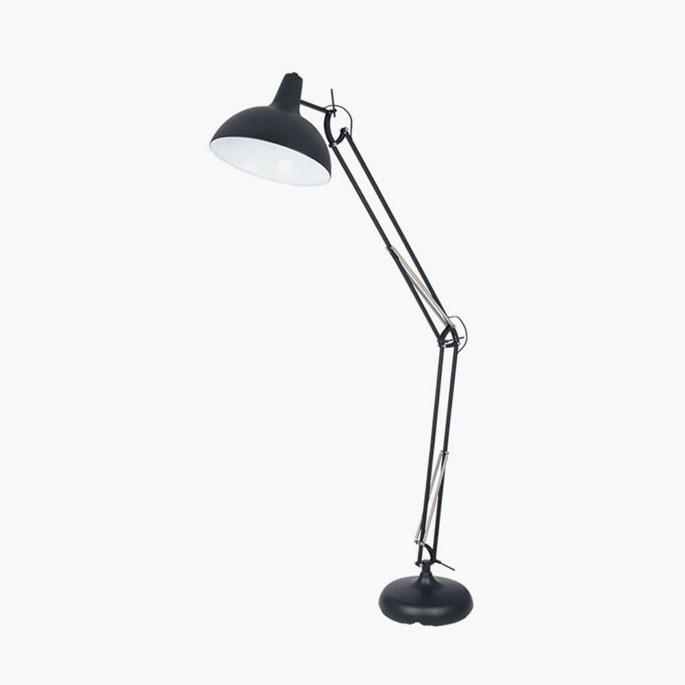 Matt Black Metal Task Floor Lamp Floor Lamp Black & Copper