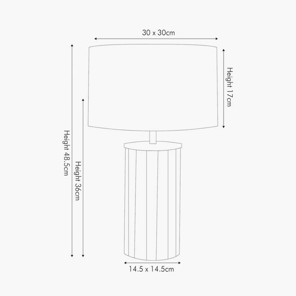 Reclaimed Wood Tapered Lamp Table Lamp Black & Copper