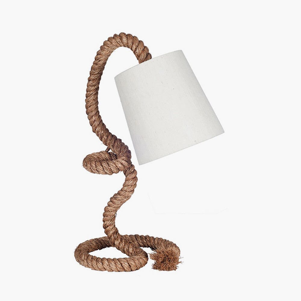 Rope and Jute Task Table Lamp Table Lamp Black & Copper