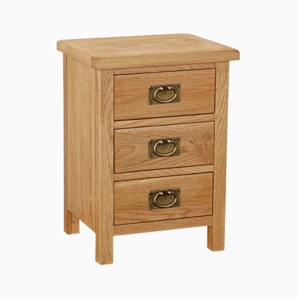 Surrey Oak Compact Bedside Table Bedside Table FWHomestores