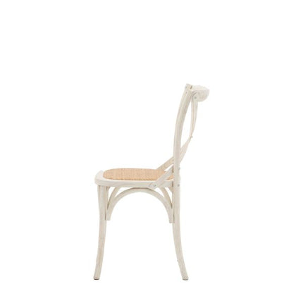 Terraza White Rattan Dining Chair Set Of 2