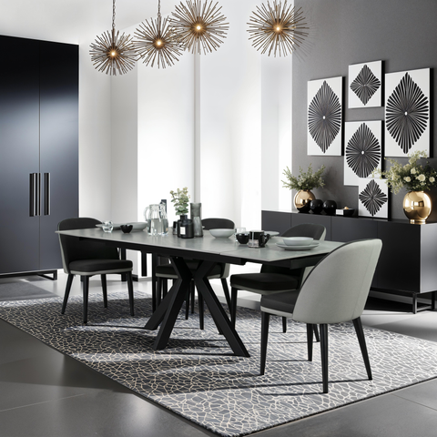 Olympia Ceramic Extendable Dining Table & Lindsay Dining Chair