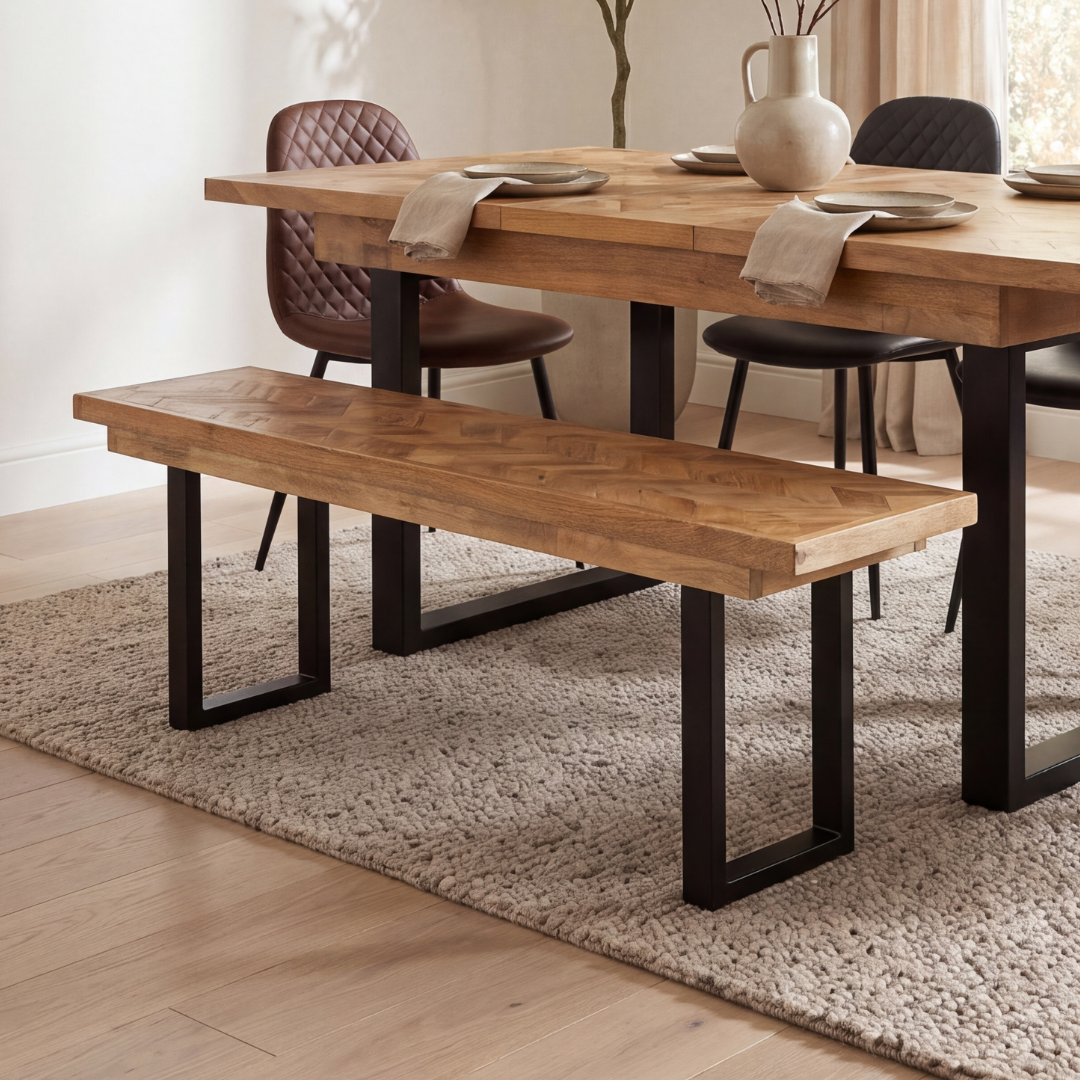 Nautilus Mango Wood Dining Bench
