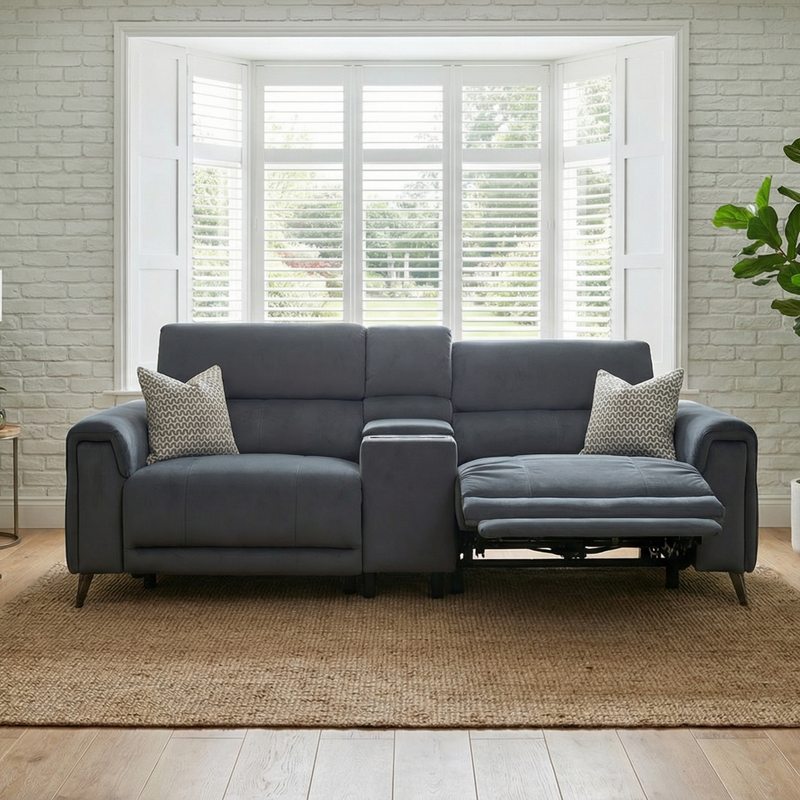 Optima 3 Seater Recliner Power Headrest Tilt With Sofa Screen