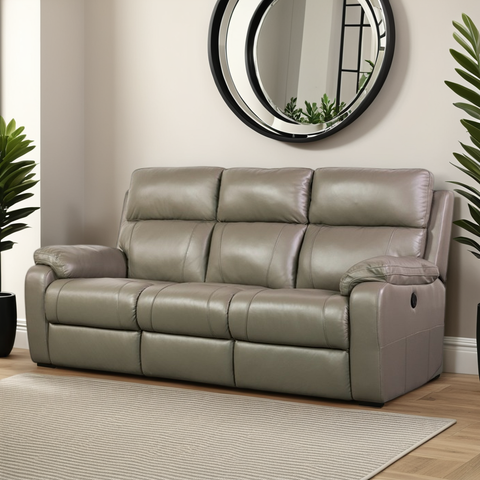 Positano 3 Seater Leather Recliner Sofa