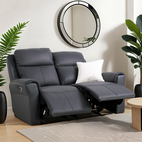 Chievo Leather 2 Seater Power Recliner Sofa