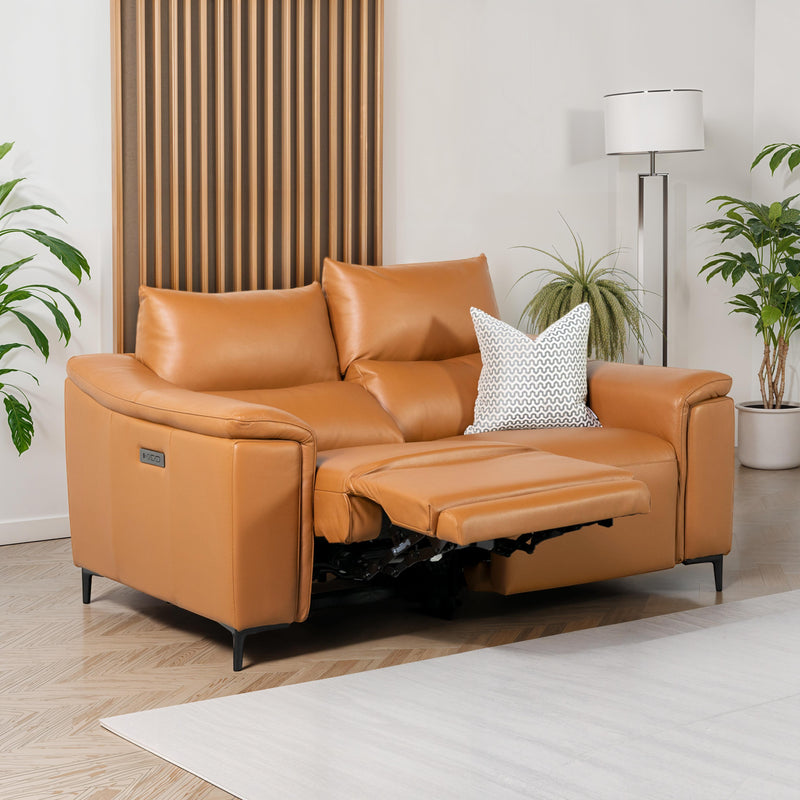 Dohar 2 Seater Leather Power Recliner Sofa
