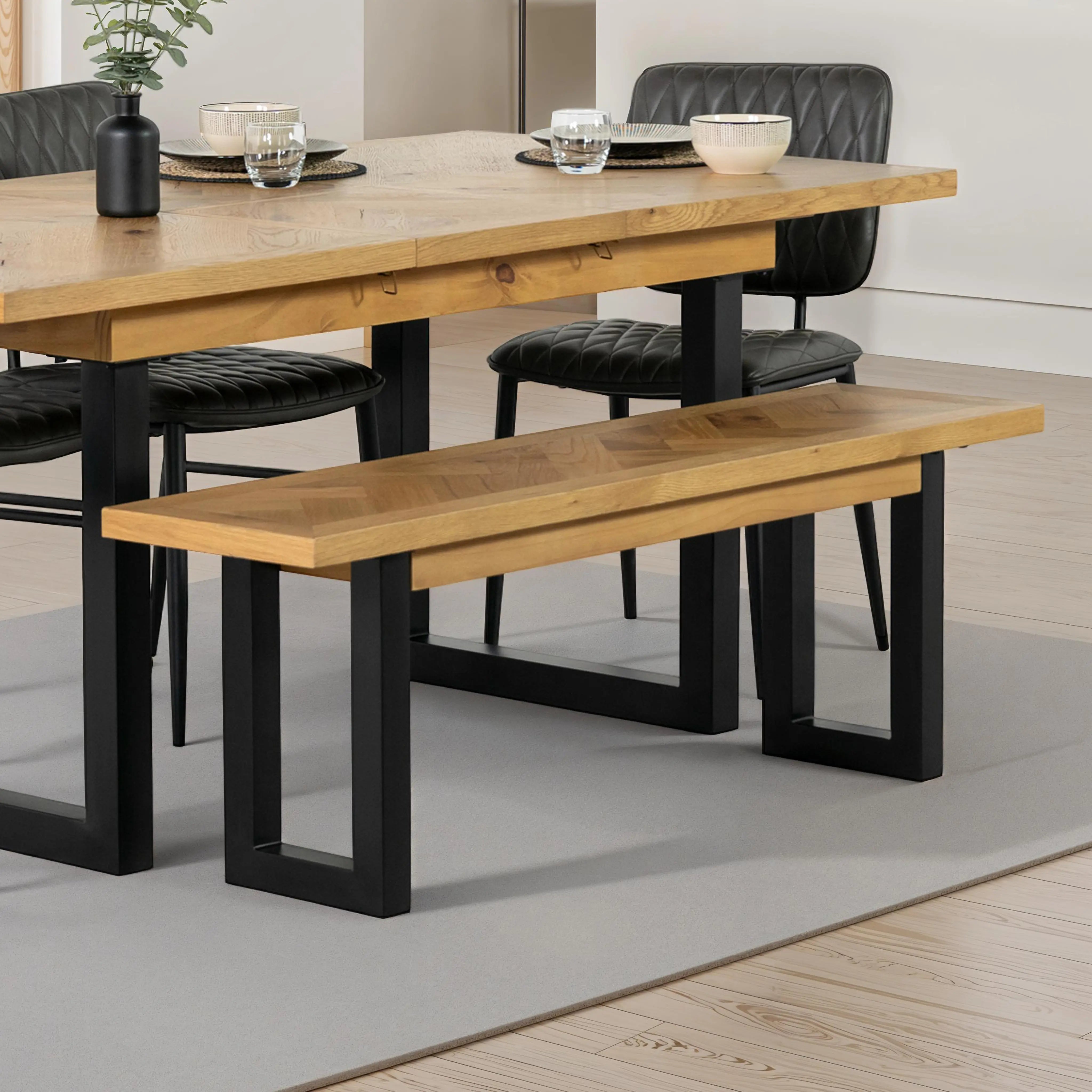 Vienna Oak Dining Bench