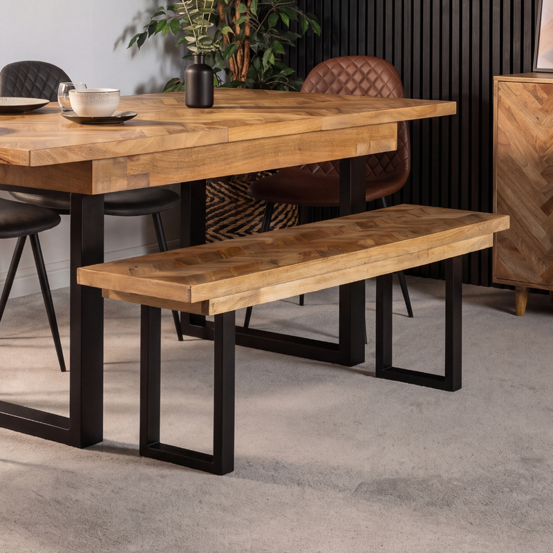 Nautilus Mango Wood Dining Bench