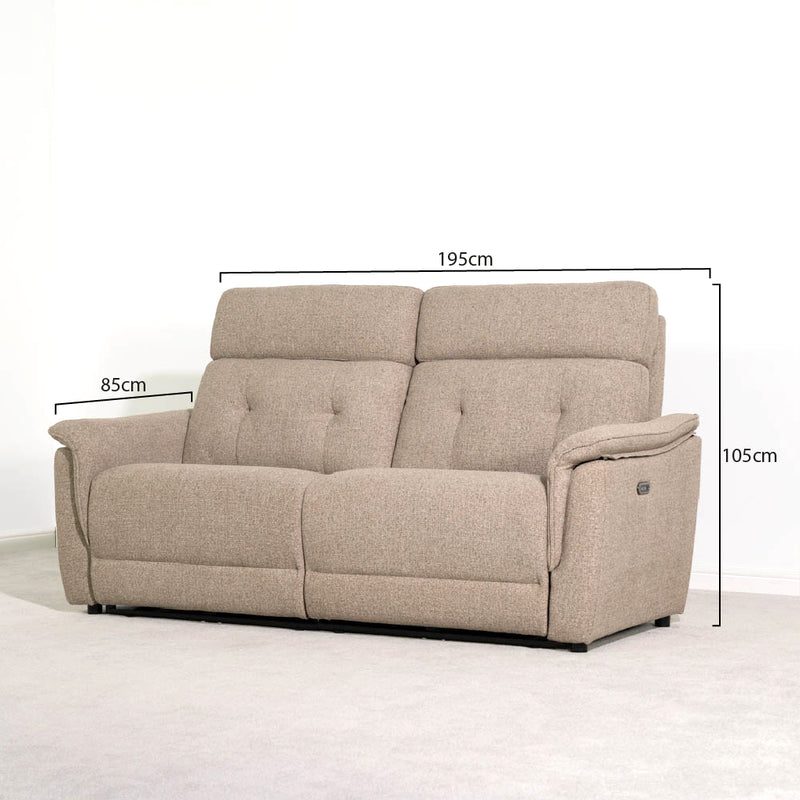 Maximo 3 Seater Power Recliner With Headrest Tilt
