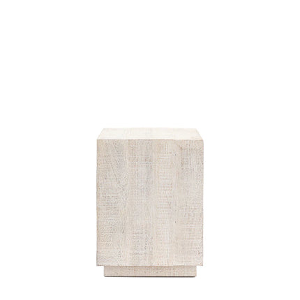 Dakota Whitewash Side Table