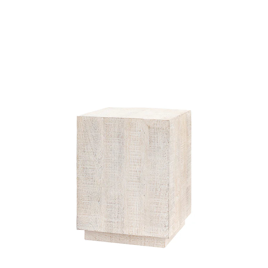 Dakota Whitewash Side Table