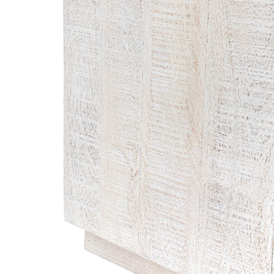 Dakota Whitewash Side Table
