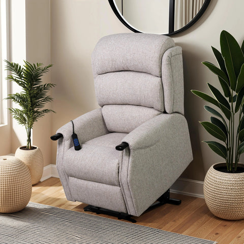 Barnaby Cream Fabric Recliner Armchair