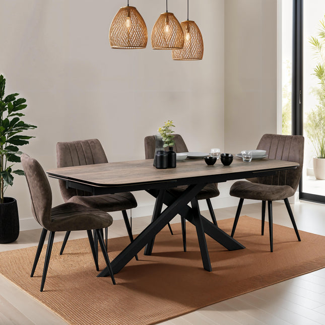 Florence Ceramic Oval Extending Dining Table (190cm - 290cm)