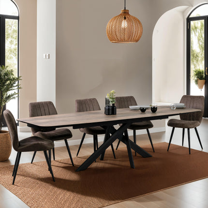 Florence Ceramic Oval Extending Dining Table (190cm - 290cm)