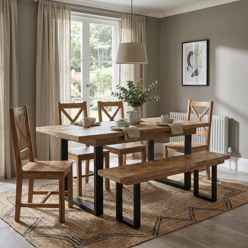 Nautilus Mango Wood Extending Dining Table
