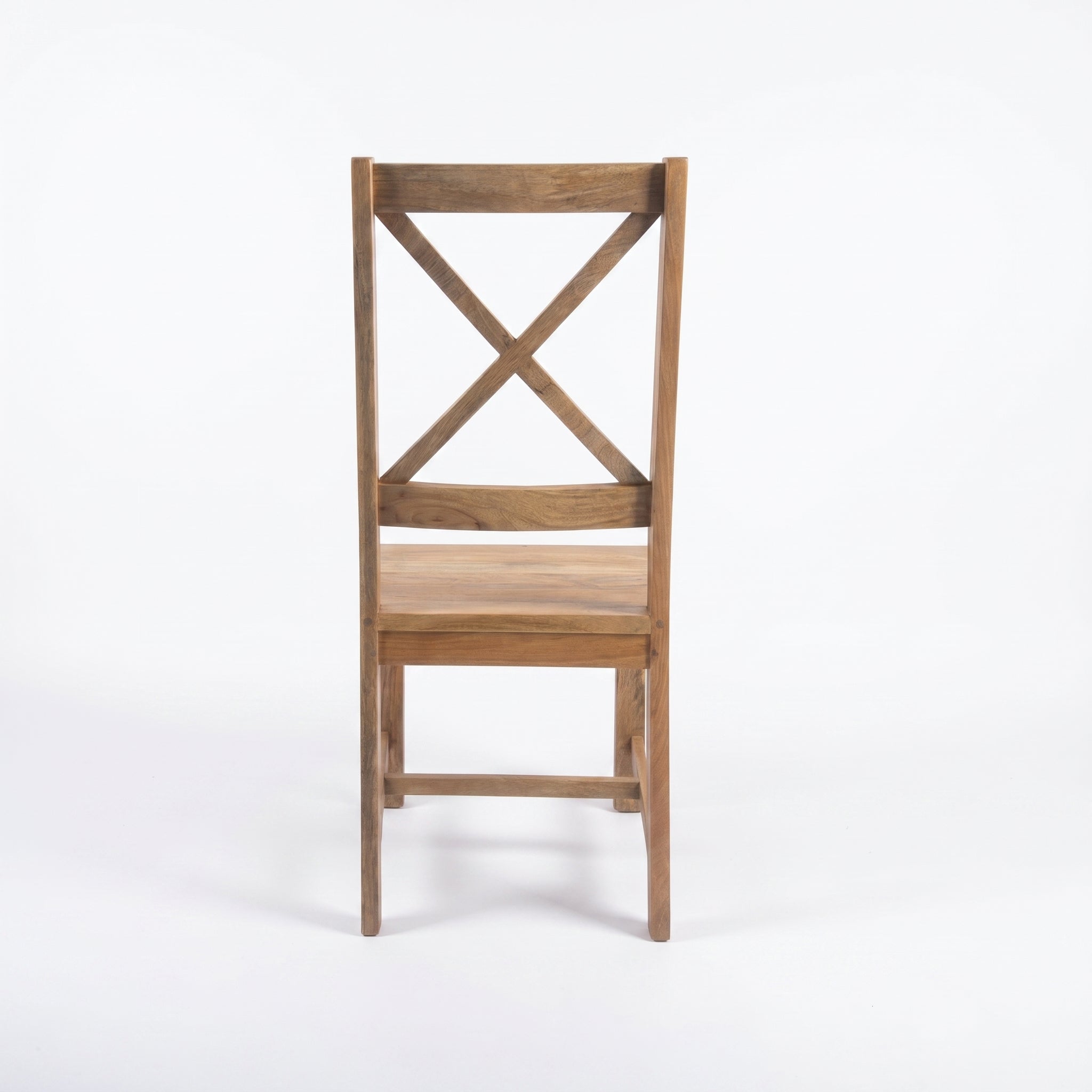 Mango Wood Cross Back Dining Chair Set of 2