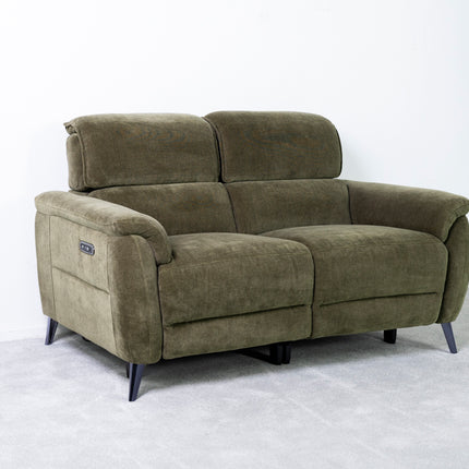 Wesley 2 Seater Power Fabric Recliner Sofa