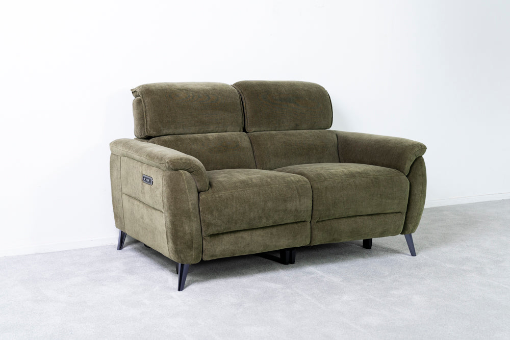 Wesley 2 Seater Power Fabric Recliner Sofa