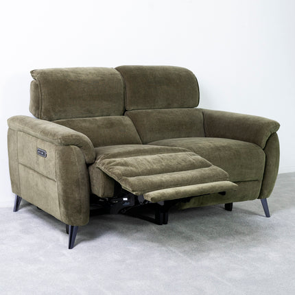 Wesley 2 Seater Power Fabric Recliner Sofa