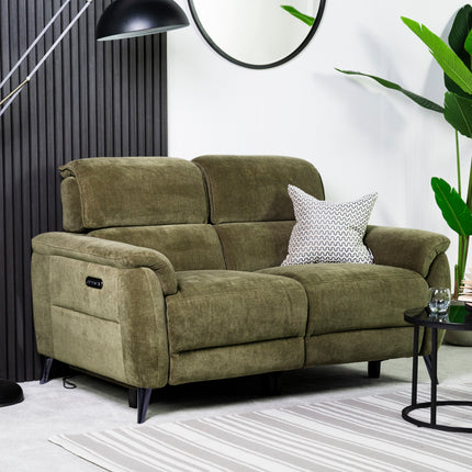 Wesley 2 Seater Power Fabric Recliner Sofa