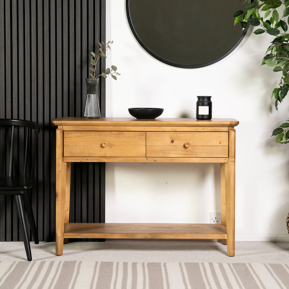 Scandi 2 Drawer Console Table
