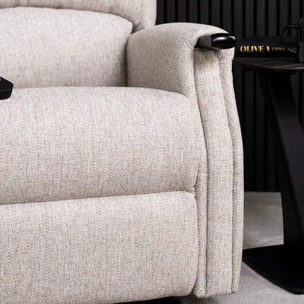 Barnaby Cream Fabric Recliner Armchair