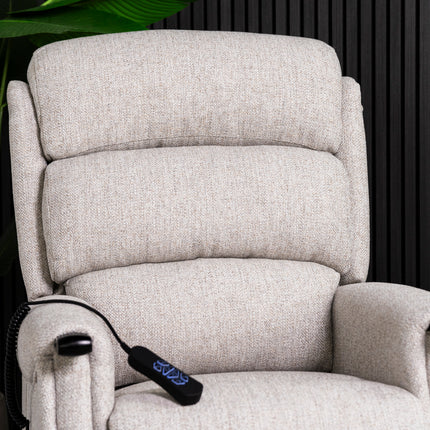 Barnaby Cream Fabric Recliner Armchair