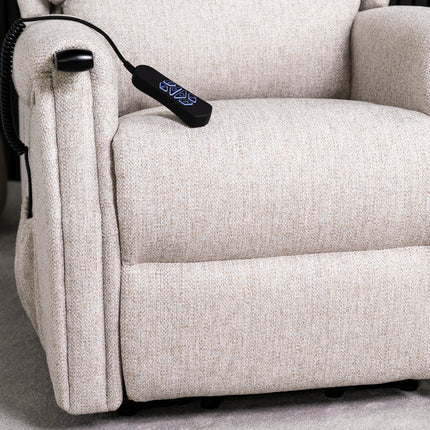 Barnaby Cream Fabric Recliner Armchair