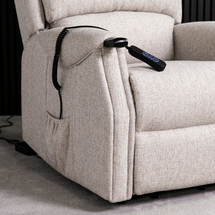 Barnaby Cream Fabric Recliner Armchair