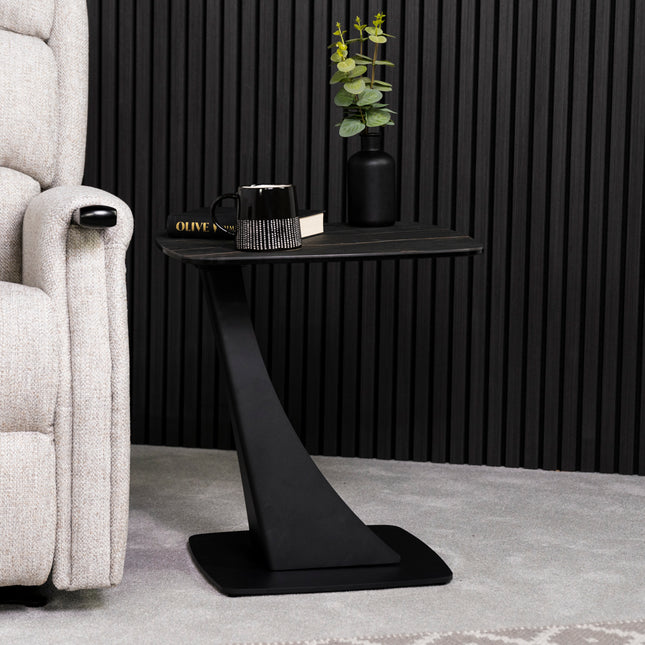 Cosmo Black Ceramic Lamp Table