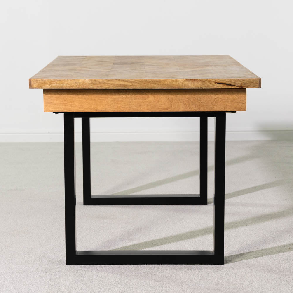 Nautilus Mango Wood Extending Dining Table
