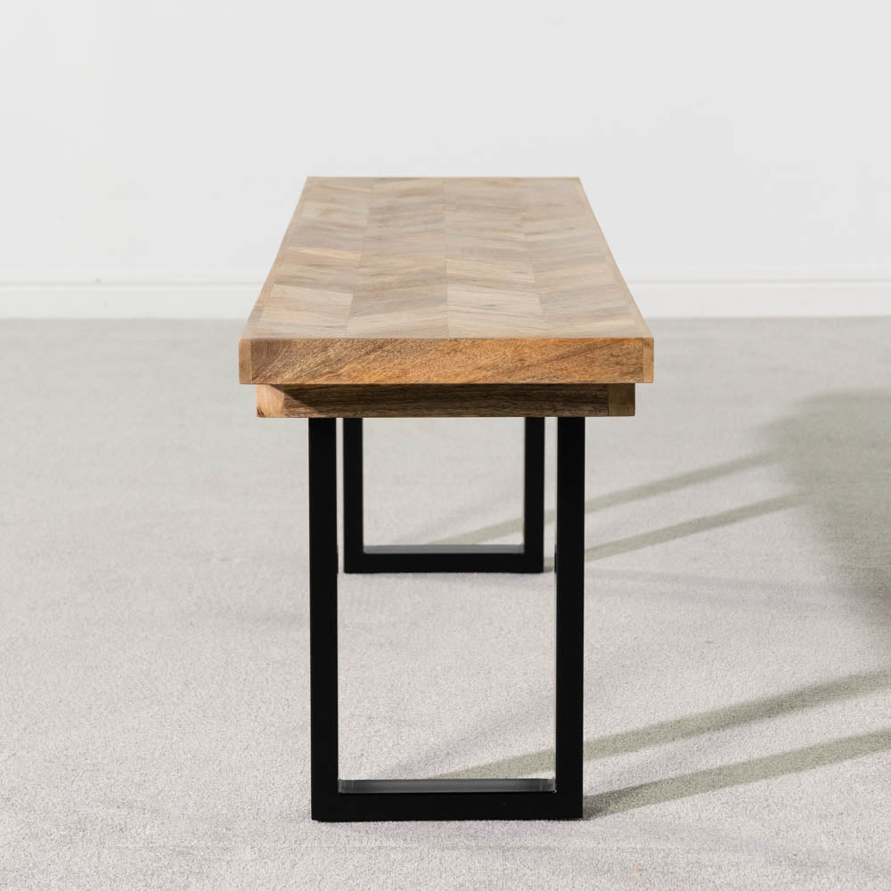 Nautilus Mango Wood Extending Dining Table & Bogart Black Dining Chairs