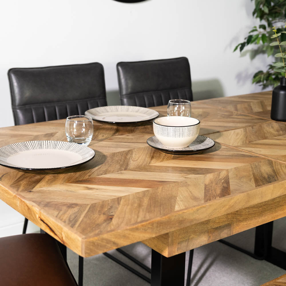 Nautilus Mango Wood Extending Dining Table