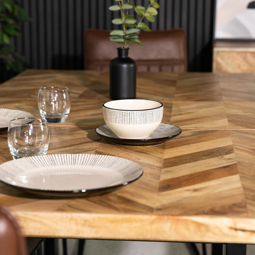 Nautilus Mango Wood Extending Dining Table