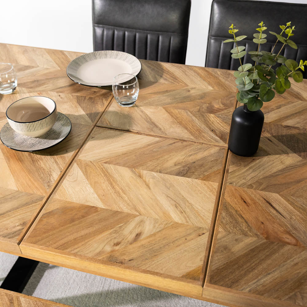 Nautilus Mango Wood Extending Dining Table