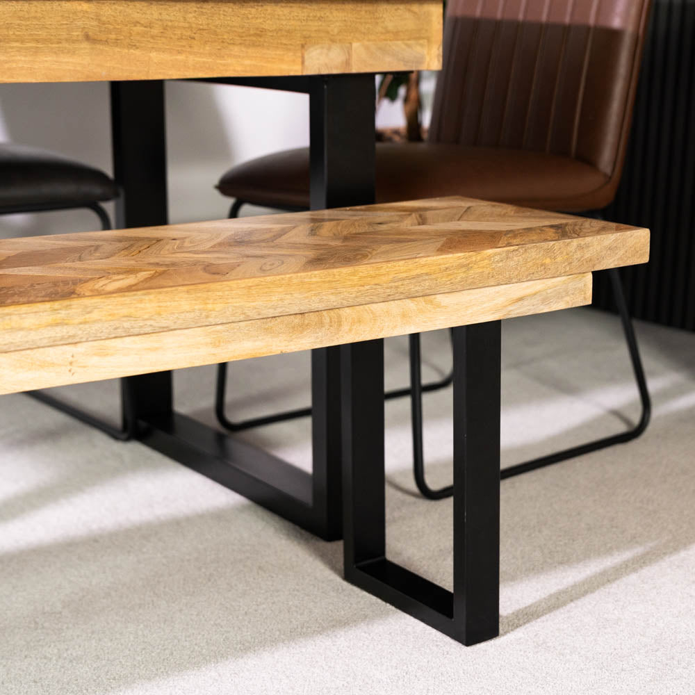 Nautilus Mango Wood Dining Bench
