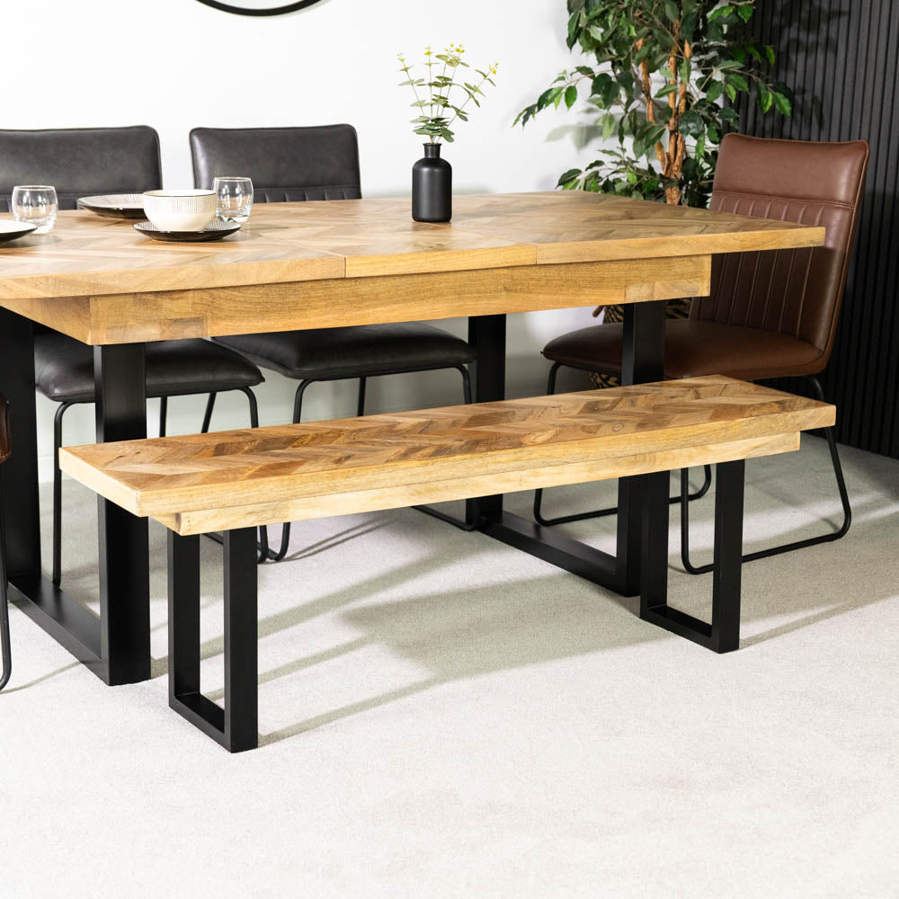 Nautilus Mango Wood Extending Dining Table