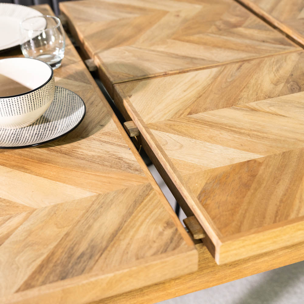 Nautilus Mango Wood Extending Dining Table