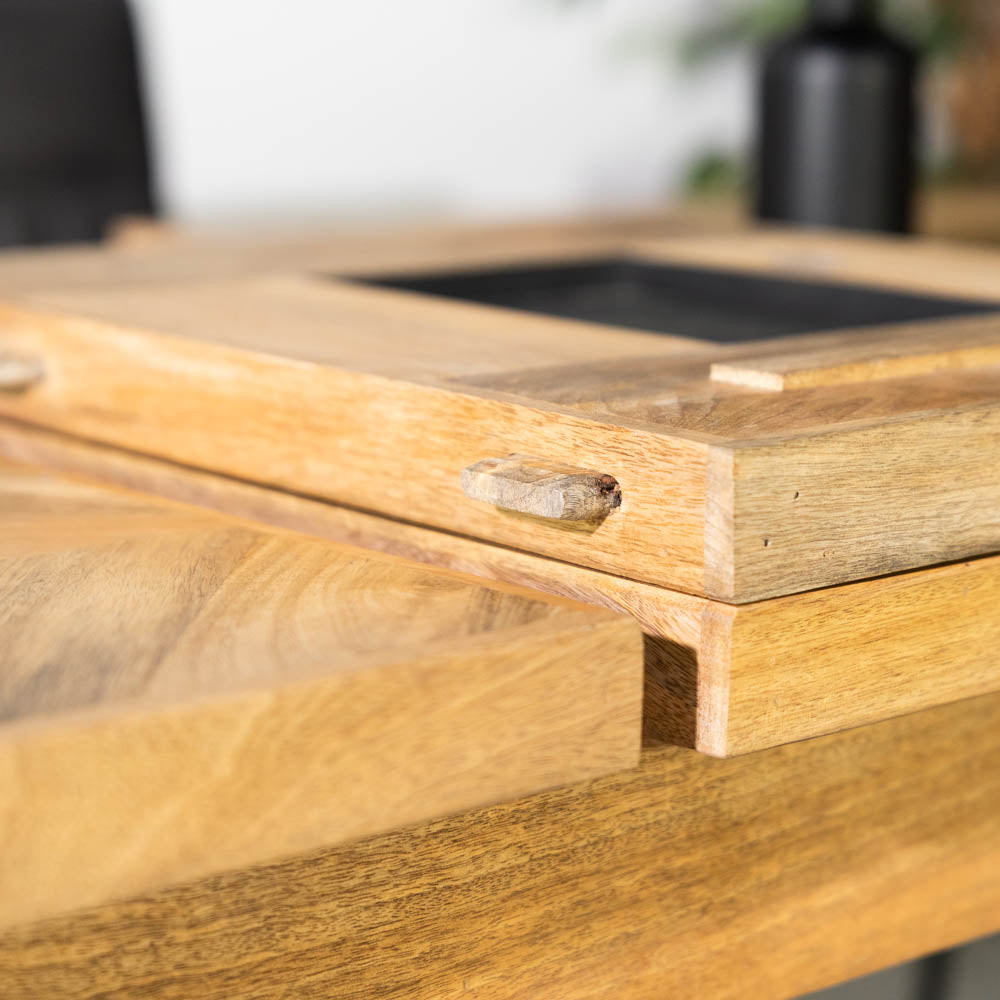 Nautilus Mango Wood Extending Dining Table