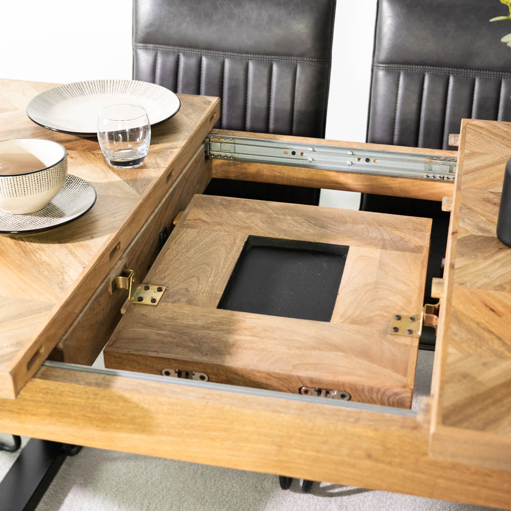 Nautilus Mango Wood Extending Dining Table