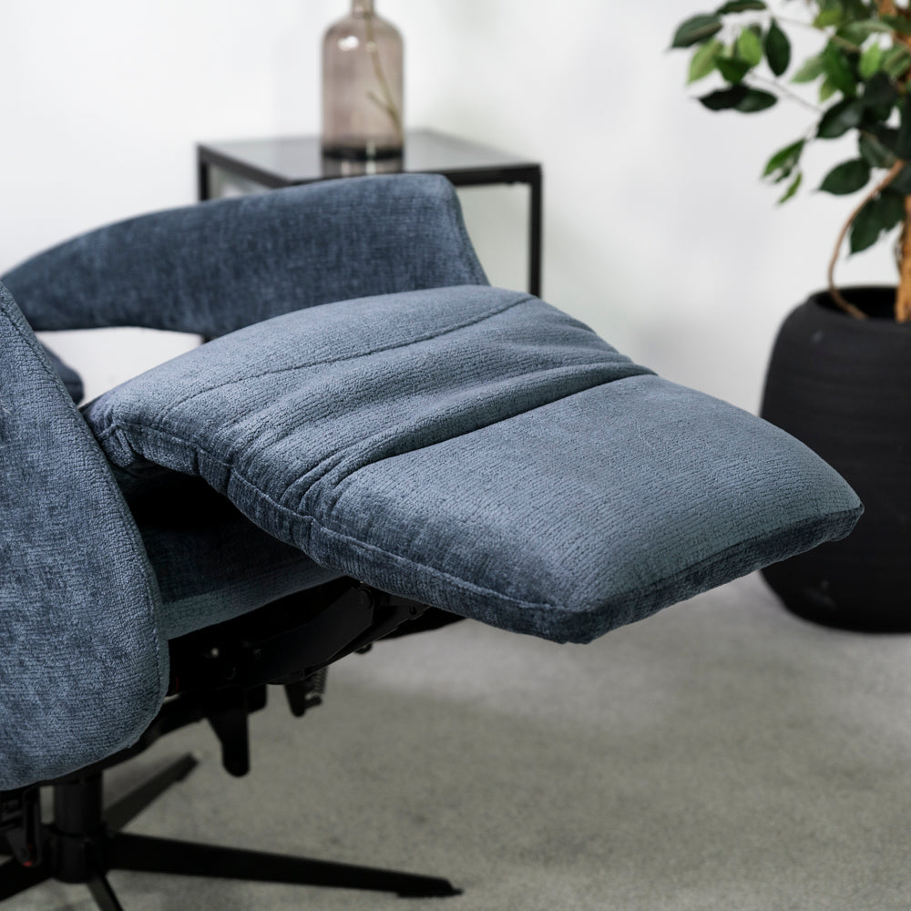 Bali Swivel Power Recliner Chair (Navy Blue)