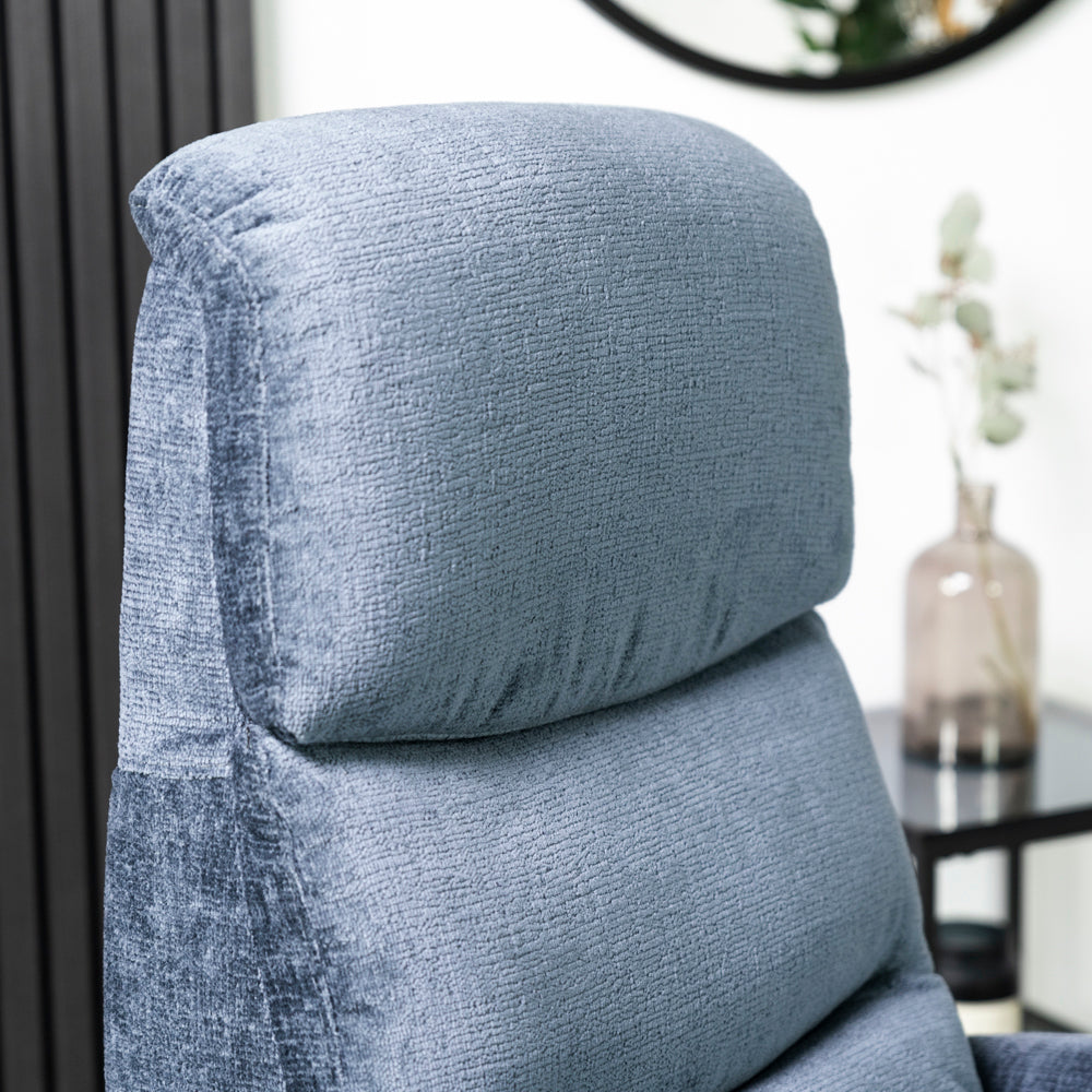 Bali Swivel Power Recliner Chair (Navy Blue)