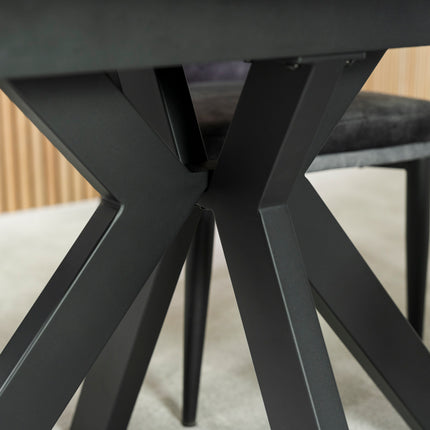 Olympia Dark Grey Ceramic Extendable Dining Table (160cm-240cm)