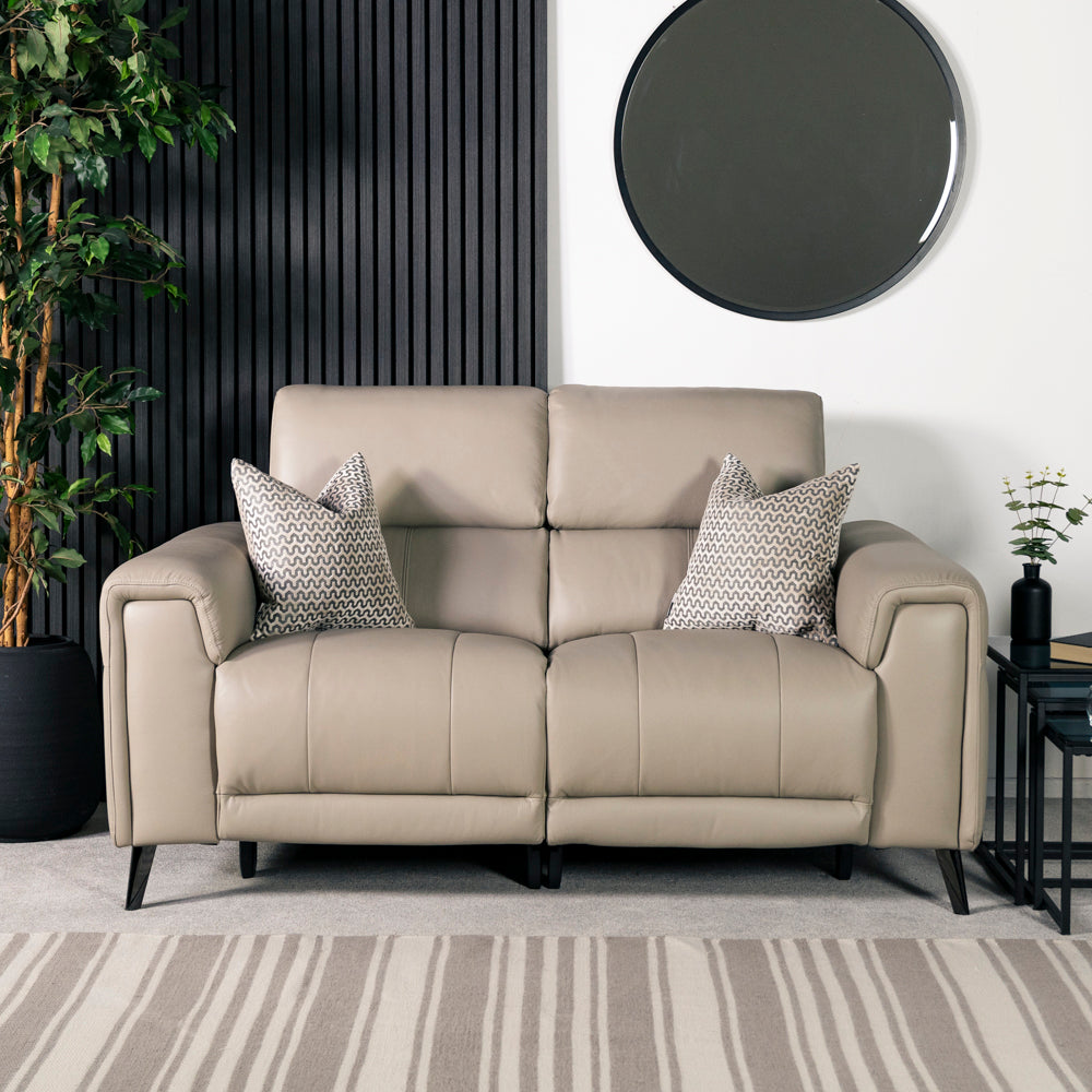 Optima 2 Seater Leather Recliner Power Headrest Tilt