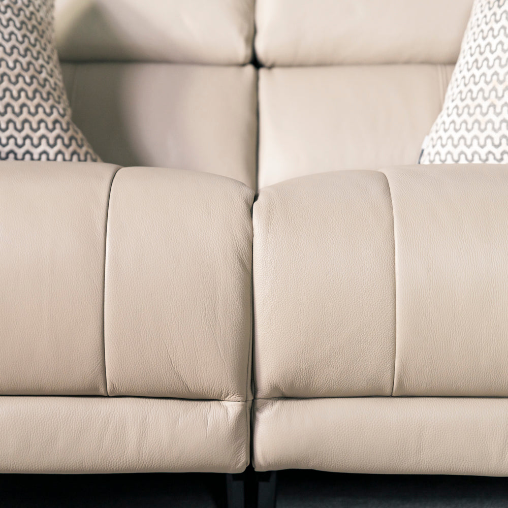 Optima 2 Seater Leather Recliner Power Headrest Tilt