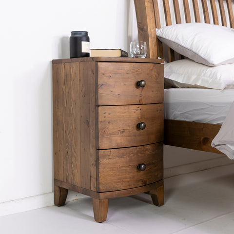 Hawaii 3 Drawer Bedside Table