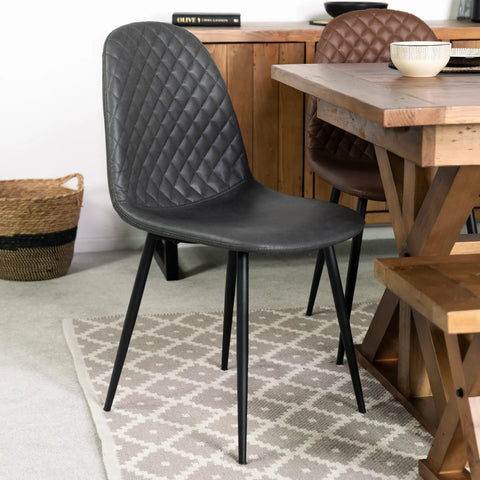 Dallas Charcoal Dining Chair Set Of 2